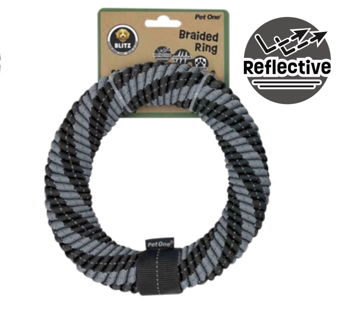 BLITZ BRAIDED RING GREY (LARGE)
