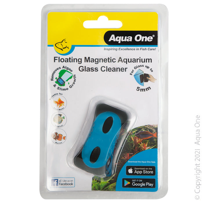 Aqua One Floating Magnet Cleaner (S) For Up 5mm Glass