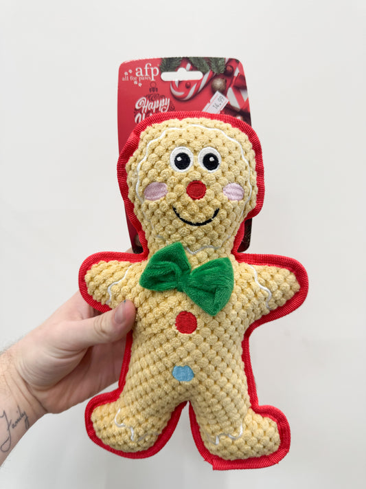 Gingerbread Man Dog Toy