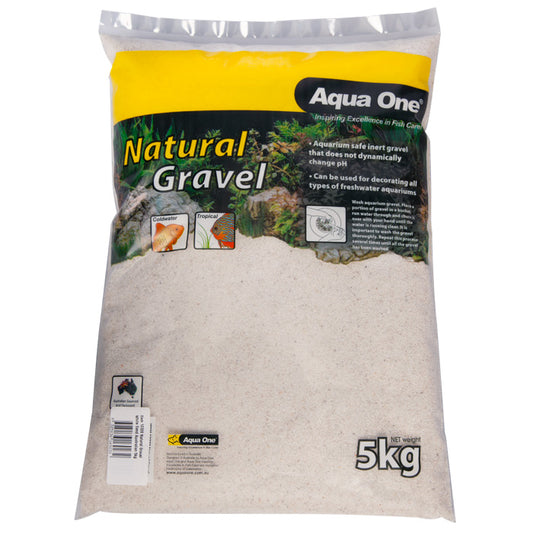 Aqua One Natural Gravel White Sand Australian 5kg