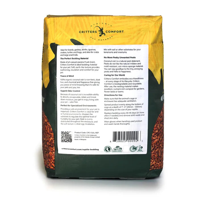 Critters Comfort Fine Grade Reptile Bedding 20L