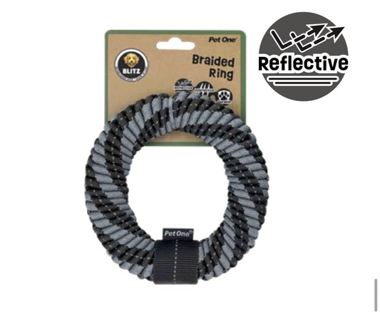 BLITZ BRAIDED RING  GREY  (MEDIUM)