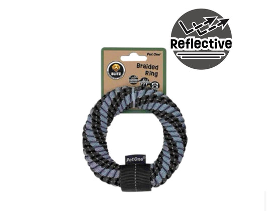 BLITZ BRAIDED RING  GREY  (SMALL)