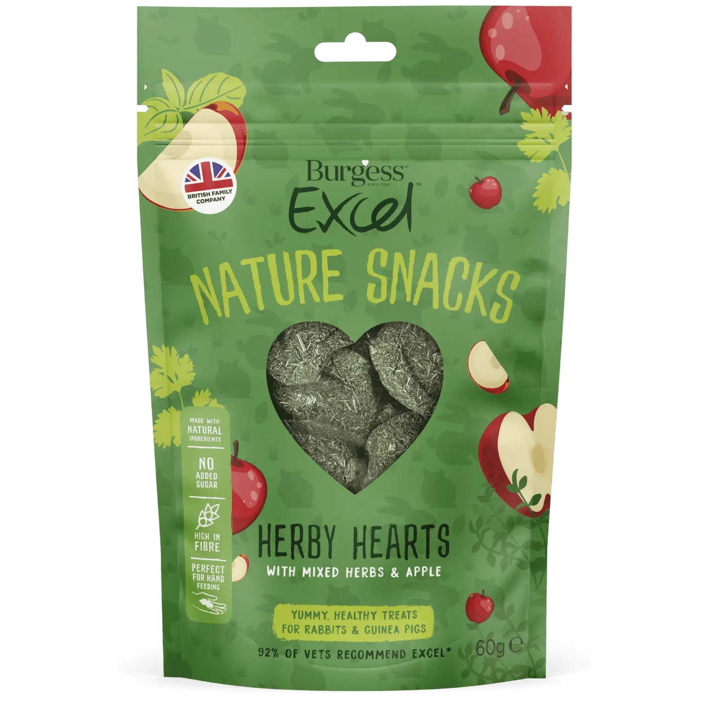 Excel Herby Hearts Treats 60gm