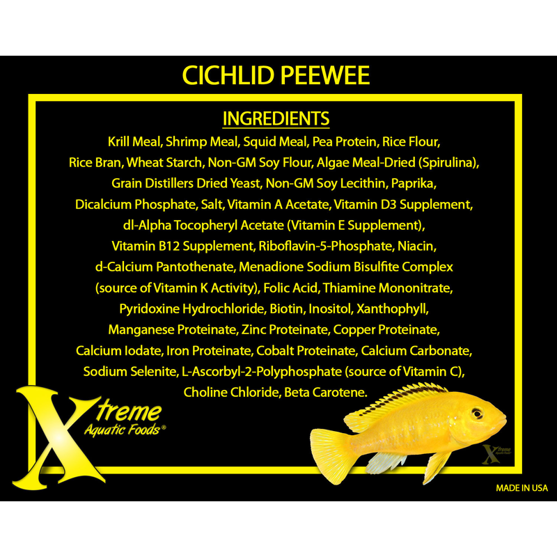 Xtreme Cichlid Peewee 1.5mm Pellets