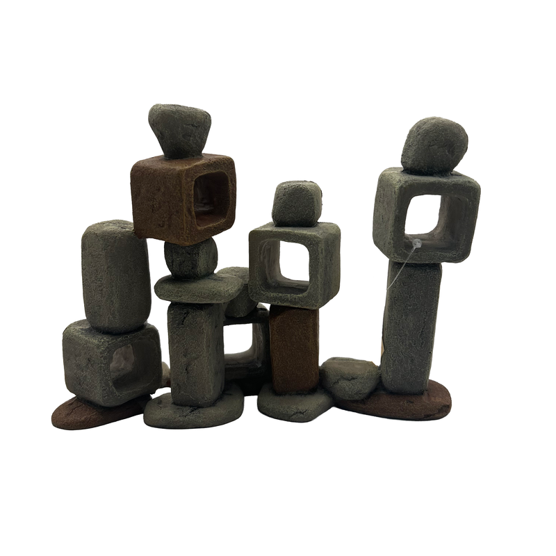 Stacked Rock Swim Through