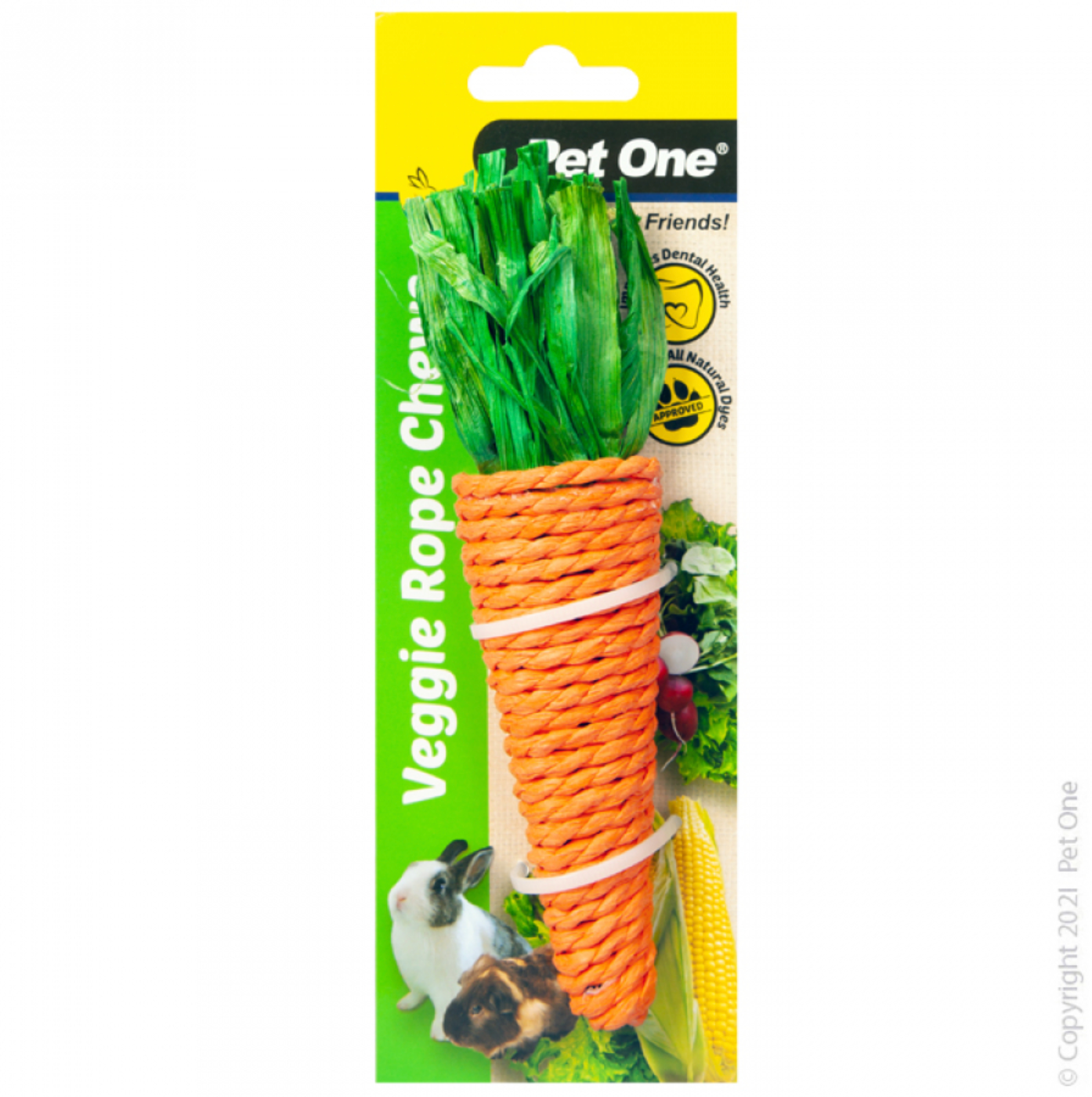 Pet One Veggie Rope Chew (Orange Carrot)