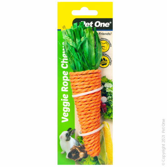 Pet One Veggie Rope Chew (Orange Carrot)