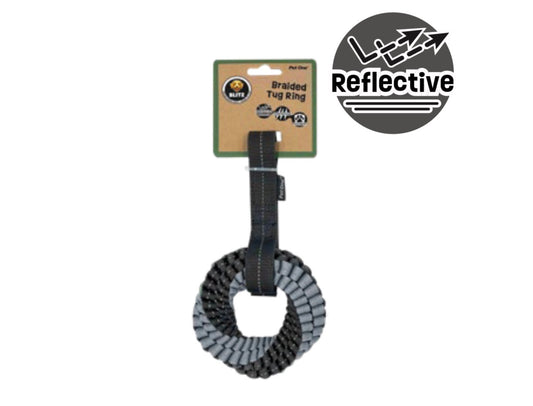 BLITZ BRAIDED TUG RING  W STRAP GREY (SMALL)